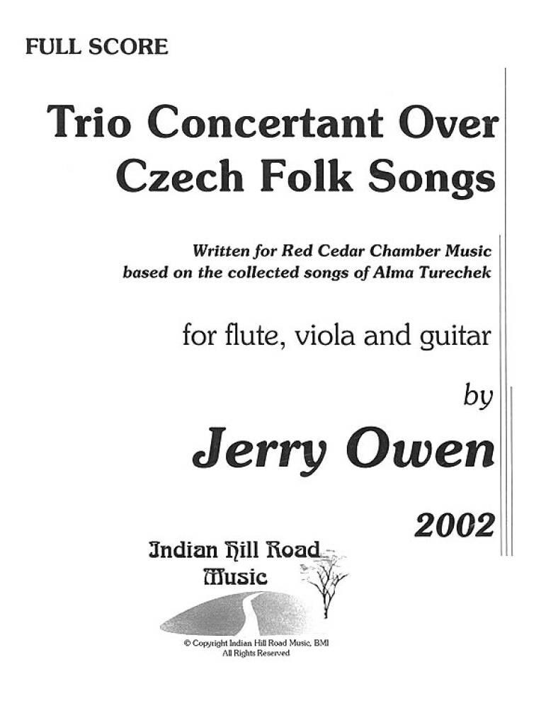 Trio Concertant Over Czech Folk Songs - Fl-vla-gtr
